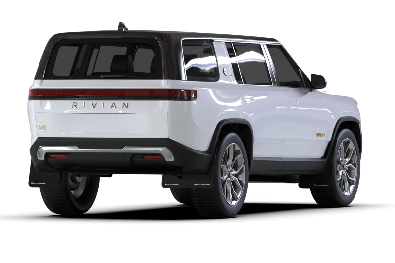 Rally Armor 2022+ Rivian R1S Black UR Mud Flap w/ White Logo