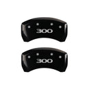 MGP 4 Caliper Covers Engraved Front & Rear 300 Black finish silver ch