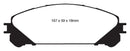 EBC 10+ Lexus RX350 3.5 (Japan) Greenstuff Front Brake Pads
