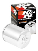 K&N Harley Davidson 3in OD x 4.063in H Chrome Oil Filter