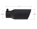 MBRP Universal Angled Rolled End Tip 4in OD / 2-3/4in Inlet / 10in Length - Black