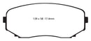 EBC 11-14 Ford Edge 2.0 Turbo Redstuff Front Brake Pads