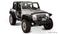 Bushwacker 07-18 Jeep Wrangler Flat Style Flares 4pc Fits 2-Door Sport Utility Only - Black