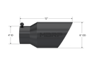 MBRP Universal Tip 6 O.D. Dual Wall Angled 4 inlet 12 length - Black Finish