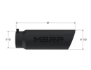 MBRP Universal Tip 6in OD Angled Rolled End 5in Inlet 18in Lgth Black Finish Exhaust