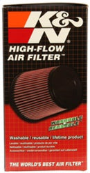 K&N Filter Universal Rubber Filter 3  Flange 4 1/2 Base inch 3 1/2 inch Top 5 3/4 inch Height