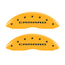 MGP 4 Caliper Covers Engraved Front & Rear Gen 5/Camaro Yellow finish black ch