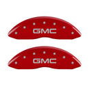 MGP 4 Caliper Covers Engraved Front & Rear Denali Red finish silver ch