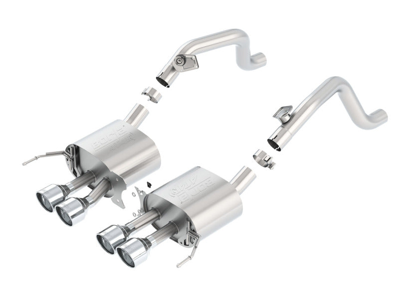 Borla 14-15 Chevy Corvette C7 w/o AFM w/o NPP Atak Rear Section Exhaust Quad Rd RL Tips