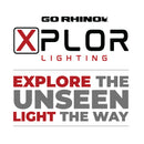 Go Rhino Xplor Bright Series Round LED Driving Light Kit w/DRL (Surface Mount) 6in - Blk (2 pc)