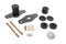 BMR 11-18 Dodge Challenger Motor Mount Solid Bushing Upgrade Kit - Black Anodized