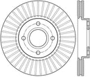 StopTech 2014 Ford Fiesta Right Front Disc Slotted Brake Rotor