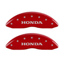 MGP 4 Caliper Covers Engraved Front Honda Engraved Rear H Logo Red finish silver ch
