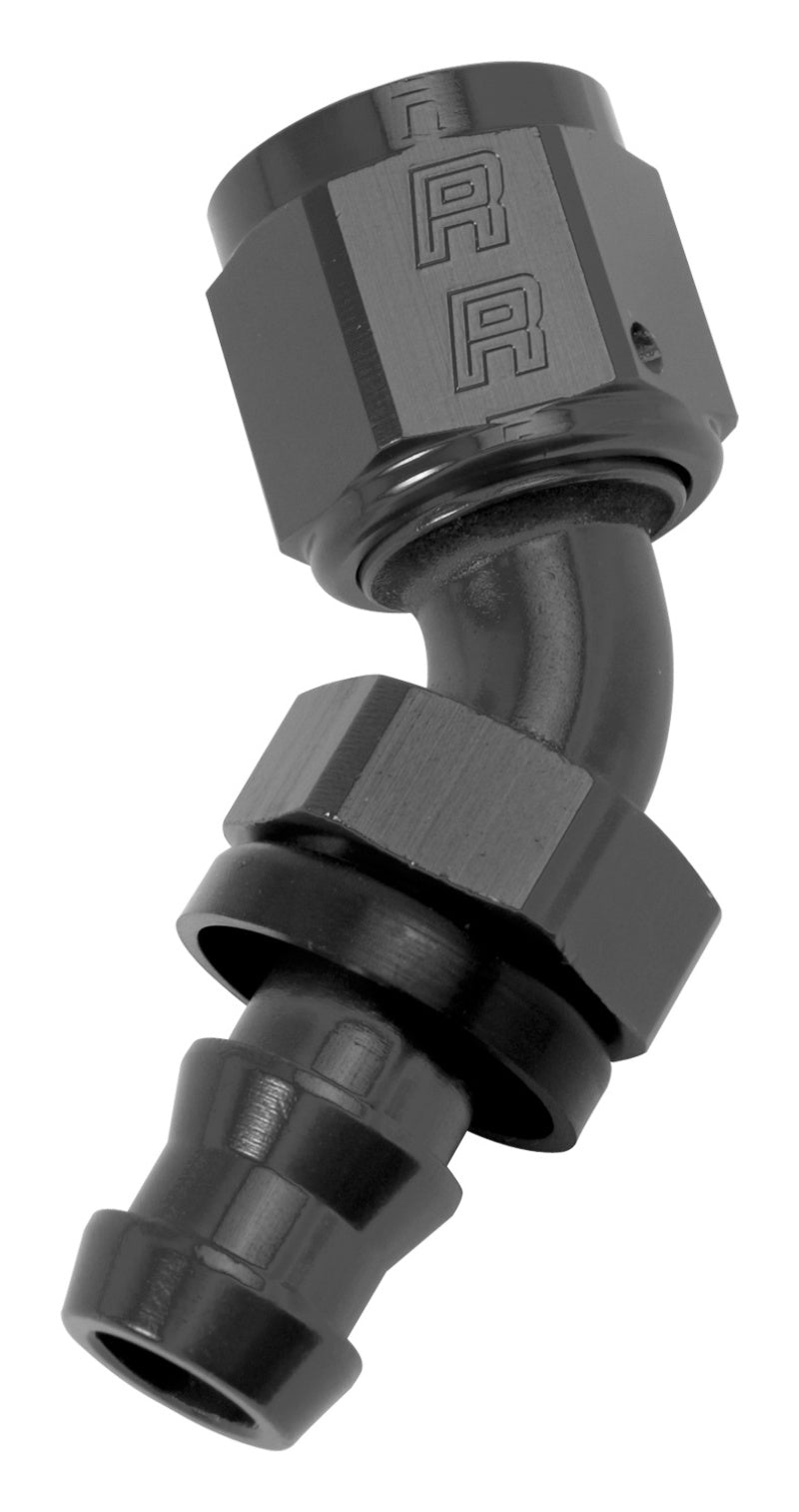 Russell Performance -6 AN Twist-Lok 45 Degree Hose End (Black)