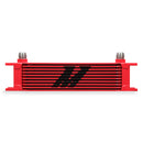 Mishimoto Universal 10 Row Oil Cooler - Red