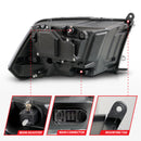 ANZO 09-18 Dodge Ram 1500/2500/3500 Proj HL Headlights Switchback + Sequential - Black Amber