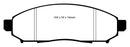 EBC 05+ Nissan Frontier 2.5 2WD Greenstuff Front Brake Pads