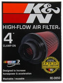 K&N Universal Air Filter (4in. Flange / 6in. Base OD / 4-5/8in. Top OD / 6in. Height)