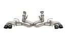 Corsa 20-22 Corvette C8 3in Valved Cat-Back 4.5in Blk Quad Tips - Fits Factory NPP Exhaust