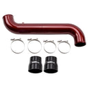 Wehrli 11-16 Duramax LML Passenger Side 3.5 in. Intercooler Pipe - WCFab Red