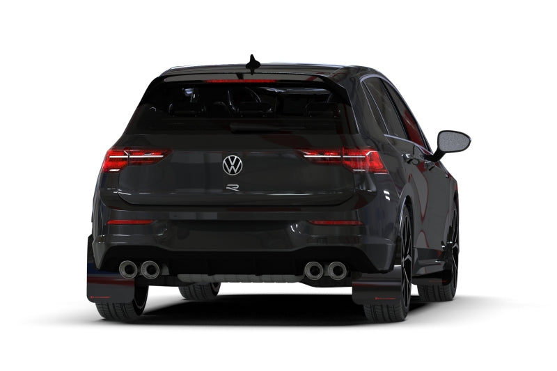 Rally Armor 2022 MK8 Volkswagen Golf GTI/R Black UR Mud Flap w/ Gray Logo