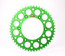 Renthal 89-90/96-97 Kawasaki KX 100 Rear Grooved Sprocket - Green 420-52P Teeth