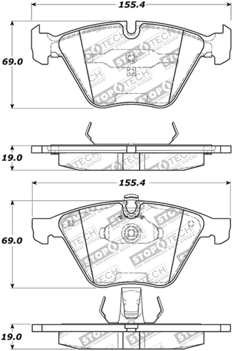 StopTech Performance 07-09 BMW E90/E92/E93 335i Coupe/Sedan Front Brake Pads D918