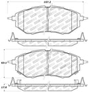 StopTech Performance 05-08 Legacy 2.5 GT Front Brake Pads