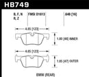 Hawk 13-14 BMW 328i/328i xDrive / 2014 428i/428i xDrive HPS Rear Brake Pads