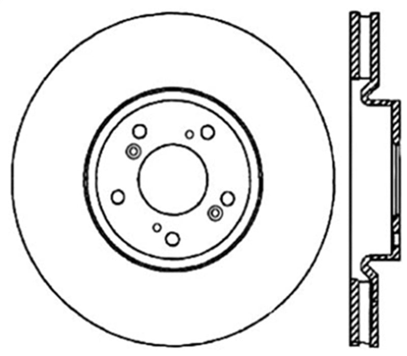 StopTech 04-08 Acura TL/TL-S Brembo Drilled Right Front Rotor