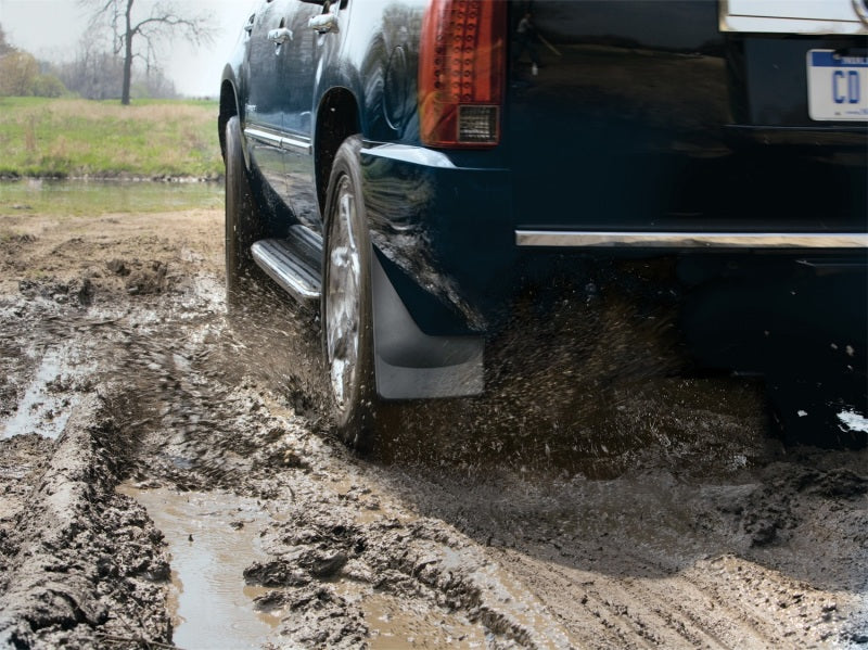 WeatherTech 2017+ Nissan Titan No Drill Mudflaps - Black (No Fender Flares/Lip Molding)