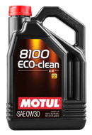 Motul 5L Synthetic Engine Oil 8100 0W30 4x5L ECO-CLEAN  ACEA C2 API SM ST.JLR 03.5007