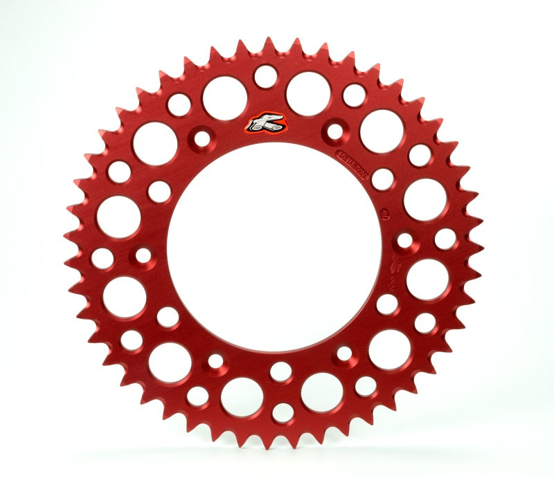 Renthal 00-07 Honda CR 125R Rear Grooved Sprocket - Red 520-52P Teeth