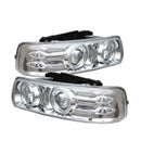 Spyder Chevy Silverado 1500/2500 99-02Projector Headlights LED Halo LED Chrome PRO-YD-CS99-HL-C