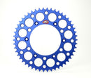 Renthal 18-23 Yamaha YX65 Rear Grooved Sprocket - Blue 420-47P Teeth