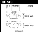 Hawk 13-14 BMW 328i/328i xDrive / 2014 428i/428i xDrive PC Rear Brake Pads