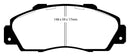EBC 97 Acura CL 3.0 Yellowstuff Front Brake Pads