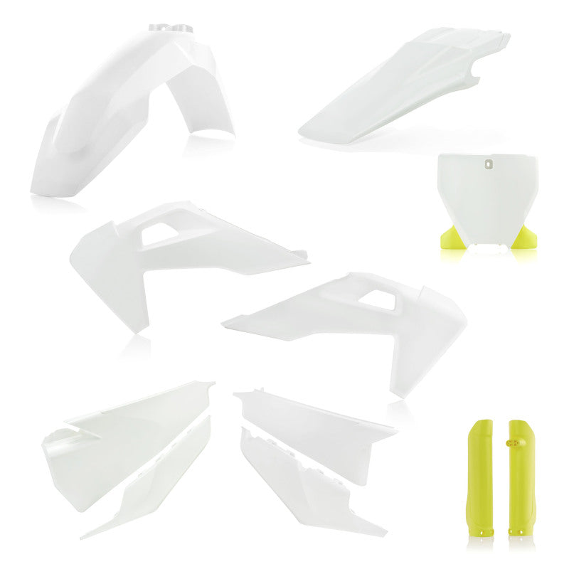 Acerbis 19-22 Husqvarna 125-450 TC/ FX/ FC/ TX/ TX-i Full Plastic Kit - White Original 19