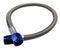 Fragola -4AN Hose Assembly Straight x Straight 36in Blue Nuts Nitrous Supply Line (3 Feet)
