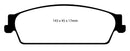 EBC 09-14 Cadillac Escalade 6.0 Hybrid Yellowstuff Rear Brake Pads