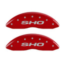 MGP 4 Caliper Covers Engraved Front & Rear SHO Red finish silver ch