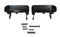 Kentrol 76-95 Jeep CJ7 Wrangler YJ Side Steps Pair - Powdercoat Black