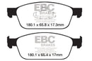 EBC 12+ Ford Focus 2.0 Turbo ST Greenstuff Front Brake Pads