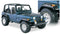 Bushwacker 87-95 Jeep Wrangler Cutout Style Flares 4pc Cutting Optional Not Renegade - Black