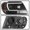 Spyder 99-04 Jeep Grand Cherokee Projector Headlights - Light Bar DRL LED - Black