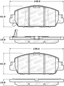 StopTech Street Performance 13-15 Honda Accord EX/EXL Front Brake Pads