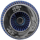 K&N Universal Air Filter Chrome Round Tapered Blue - 4in Flange ID x 1.125in Flange Length x 5.5in H