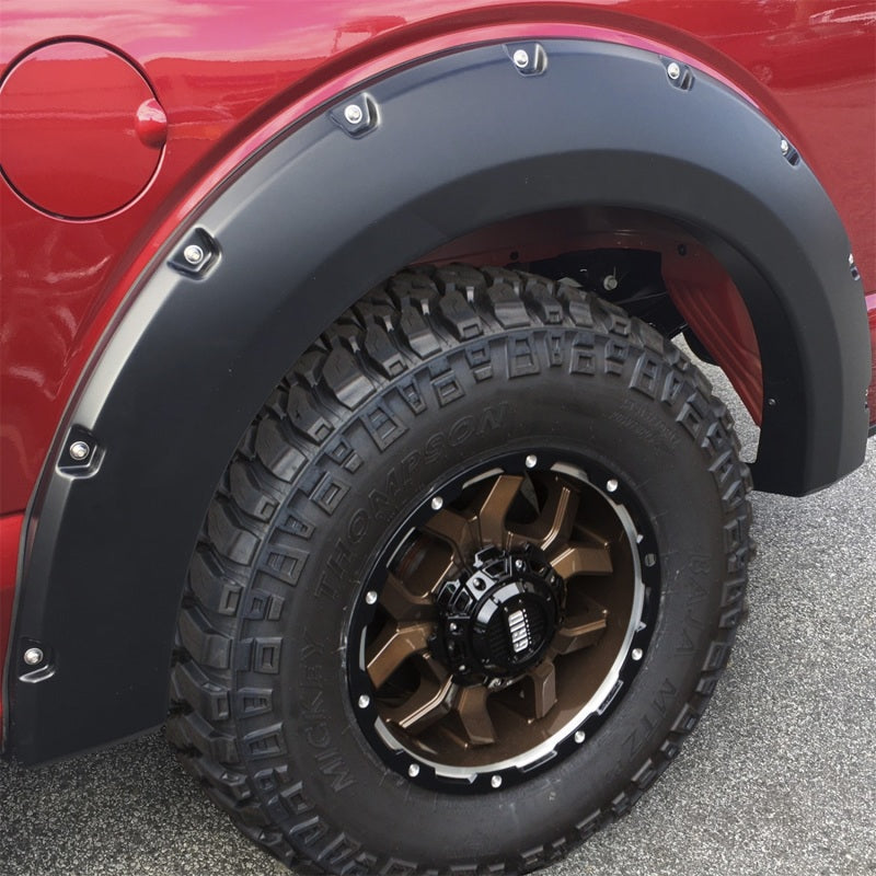 Bushwacker 17-20 Ford F-250 Super Duty / F-350 Super Duty Pocket Style Flares 4pc - Agate Black Met