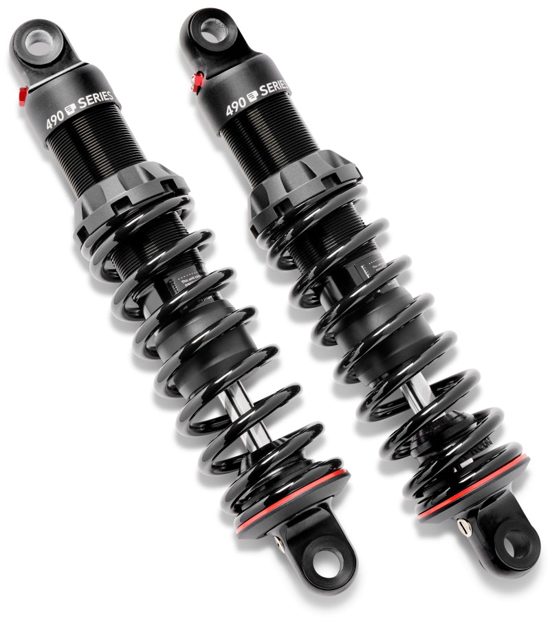 Progressive Harley Dyna 490 Series Shocks 14.0in Bushing - Black