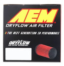 AEM Dryflow Air Filter - Round Tapered 6in Base OD x 5in Top OD x 5.5in H x 2.5in Flange ID